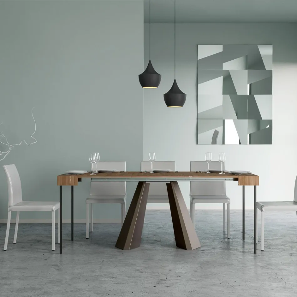 Utdragbar konsol till 300 cm med Bear Finish Ben Made in Italy - Destino Viadurini