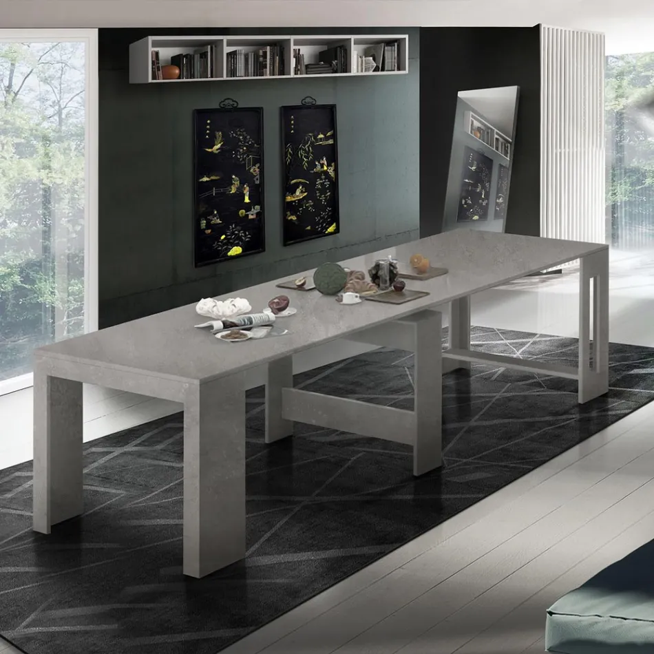 Konsoll Utdragbar till 300 cm från entré eller vardagsrum i trä - Katharina Viadurini