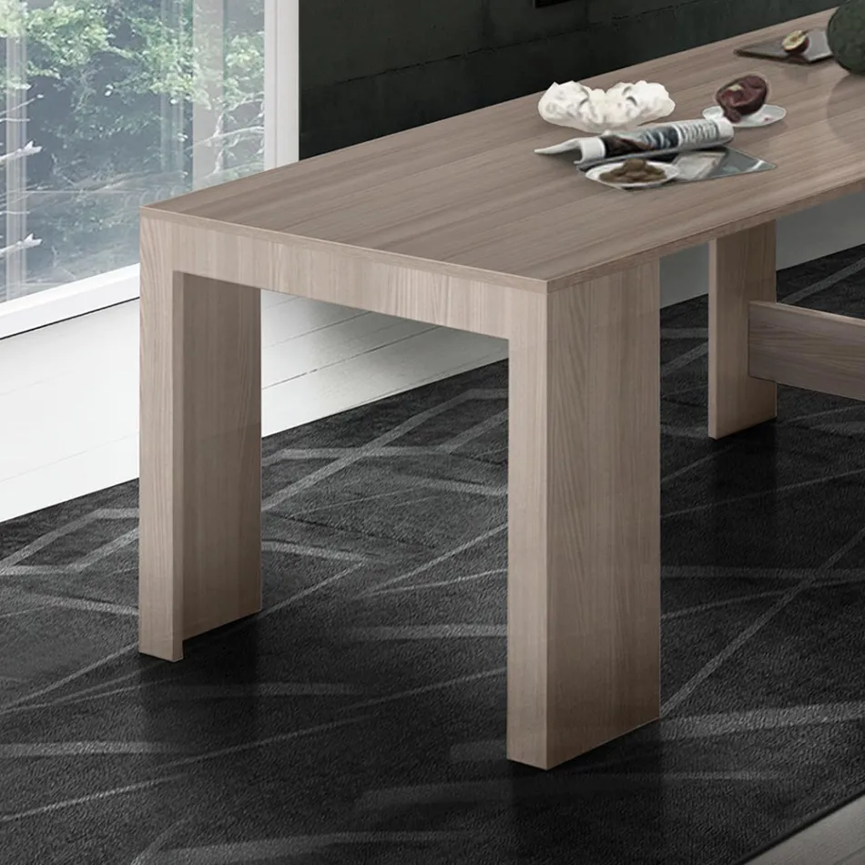 Konsoll Utdragbar till 300 cm från entré eller vardagsrum i trä - Katharina Viadurini