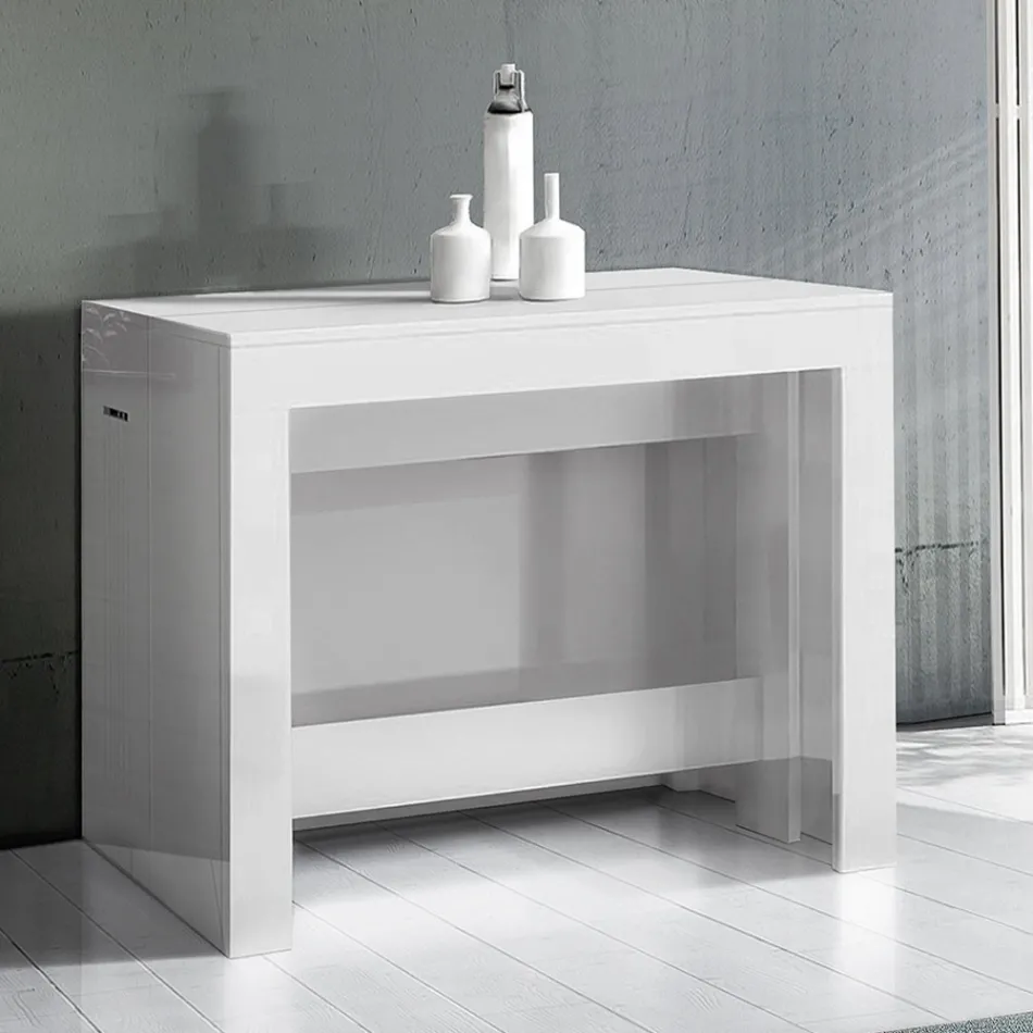 Konsoll Utdragbar till 300 cm från entré eller vardagsrum i trä - Katharina Viadurini