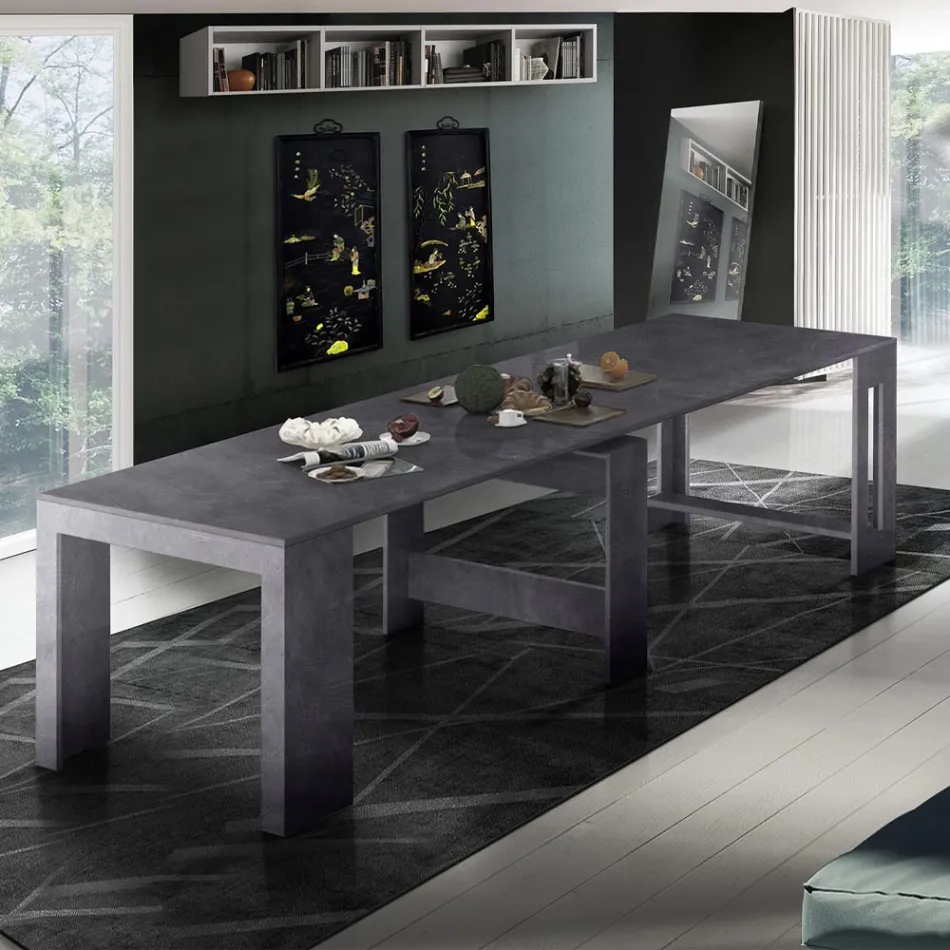 Konsoll Utdragbar till 300 cm från entré eller vardagsrum i trä - Katharina Viadurini