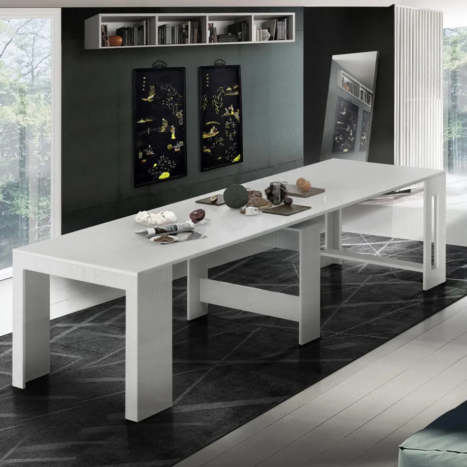 Konsoll Utdragbar till 300 cm från entré eller vardagsrum i trä - Katharina Viadurini