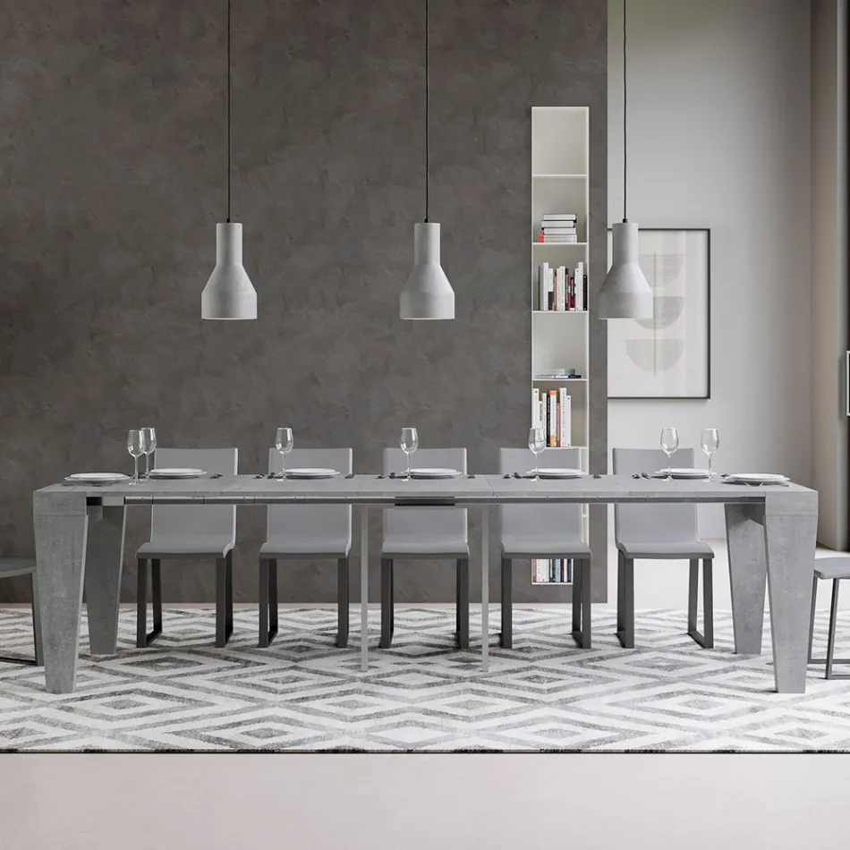 Utdragbar konsol till 300 cm i trä Made in Italy - Throne Viadurini