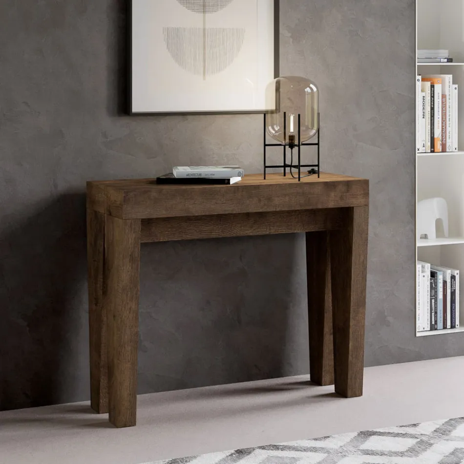 Utdragbar konsol till 300 cm i trä Made in Italy - Throne Viadurini