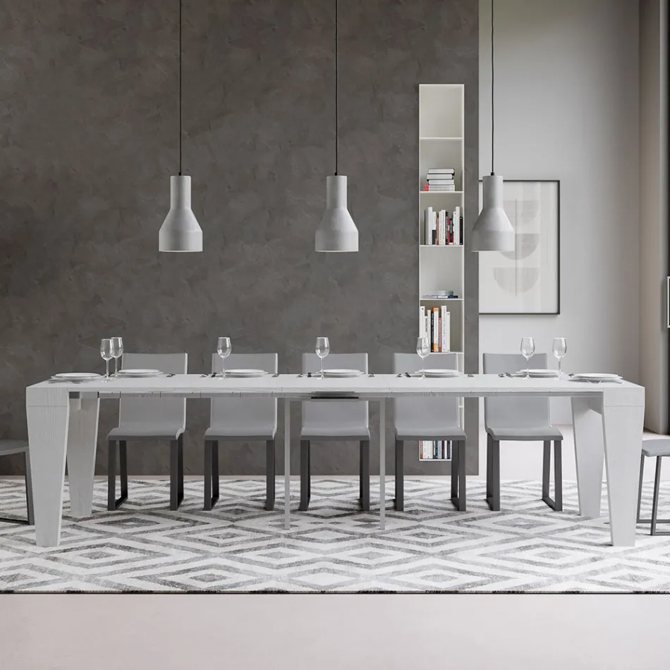 Utdragbar konsol till 300 cm i trä Made in Italy - Throne Viadurini