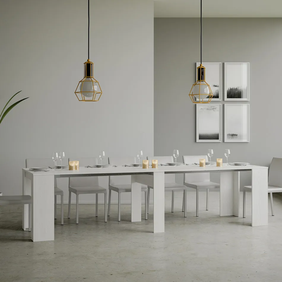 Utdragbar konsol till 308 cm med centralt stöd Made in Italy - Oracle Viadurini