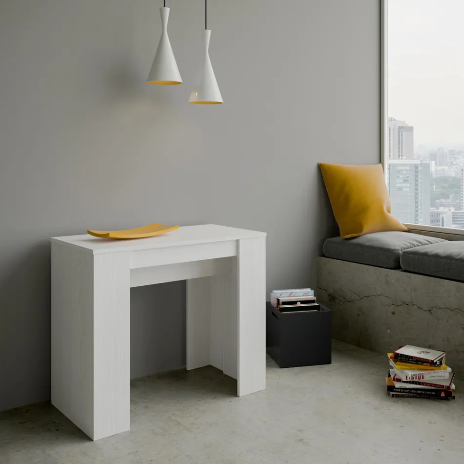 Utdragbar konsol till 308 cm med centralt stöd Made in Italy - Oracle Viadurini