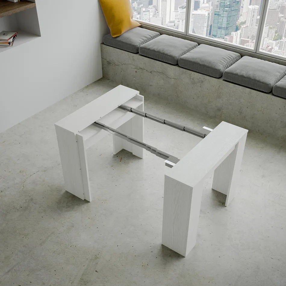 Utdragbar konsol till 308 cm med centralt stöd Made in Italy - Oracle Viadurini