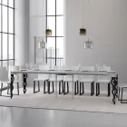 Utdragbar konsol med moderna järnben tillverkade i Italien - Palazzo Viadurini