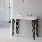 Utdragbar konsol med moderna järnben tillverkade i Italien - Palazzo Viadurini