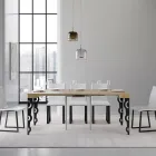 Utdragbar konsol med moderna järnben tillverkade i Italien - Palazzo Viadurini