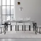 Utdragbar konsol med moderna järnben tillverkade i Italien - Palazzo Viadurini