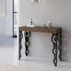 Utdragbar konsol med moderna järnben tillverkade i Italien - Palazzo Viadurini