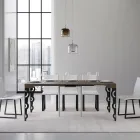 Utdragbar konsol med moderna järnben tillverkade i Italien - Palazzo Viadurini