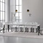 Utdragbar konsol med moderna järnben tillverkade i Italien - Palazzo Viadurini