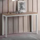 Utdragbar konsol med topp i melamin och bas i lackerad metall - Adino Viadurini