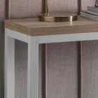 Utdragbar konsol med topp i melamin och bas i lackerad metall - Adino Viadurini