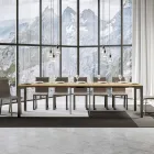 Utdragbar konsol av modern design i trä och järn Tillverkad i Italien - Aldrig Viadurini