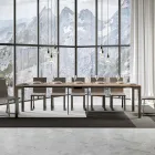 Utdragbar konsol av modern design i trä och järn Tillverkad i Italien - Aldrig Viadurini