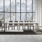 Utdragbar konsol av modern design i trä och järn Tillverkad i Italien - Aldrig Viadurini