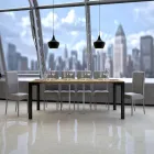 Utdragbar konsol av modern design i trä och järn Tillverkad i Italien - Aldrig Viadurini