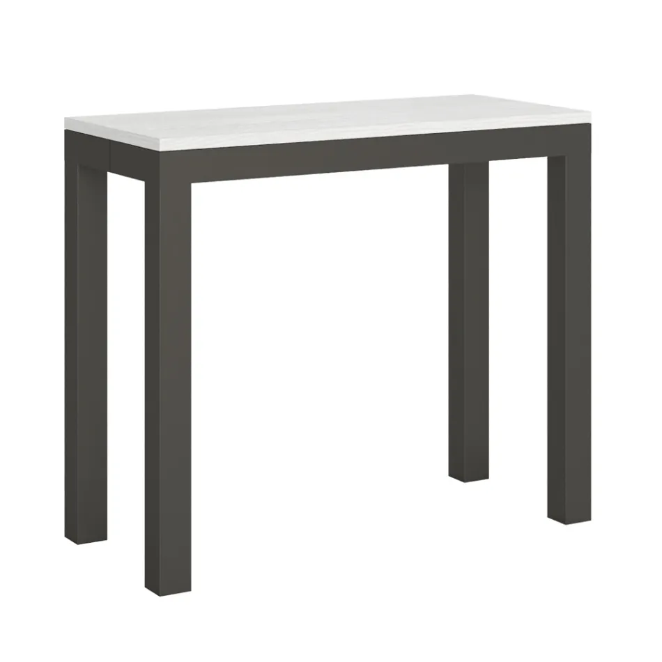 Utdragbar konsol av modern design i trä och järn Tillverkad i Italien - Aldrig Viadurini