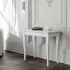 Utdragbar konsol i valnöt eller vit ask, tillverkad i Italien - Folletto Viadurini