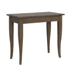 Utdragbar konsol i valnöt eller vit ask, tillverkad i Italien - Folletto Viadurini