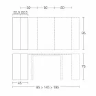 Utdragbar konsol Upp till 295 cm i Made in Italy Design Wood - Temocle Viadurini