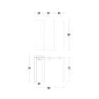 Utdragbar konsol upp till 90 cm i melamin och metall Made in Italy - Väska Viadurini