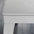 Utdragbar konsol i grå grå lackerad ask, träspett Viadurini