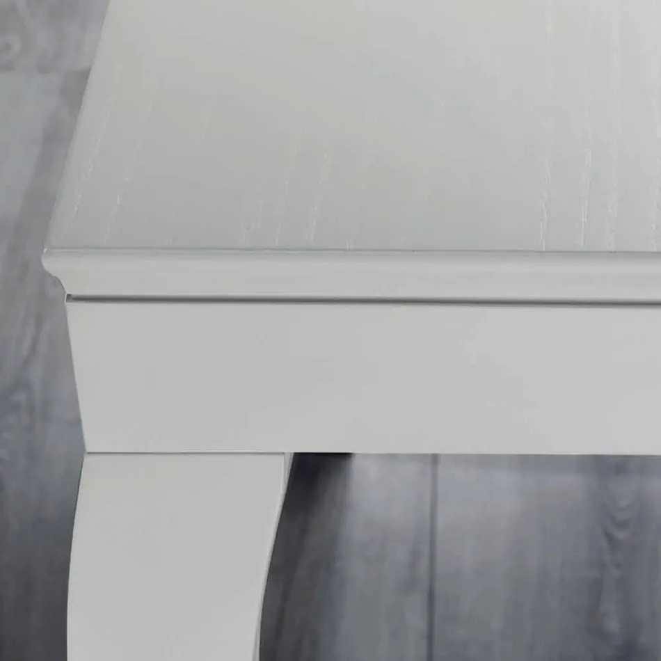 Utdragbar konsol i grå grå lackerad ask, träspett Viadurini