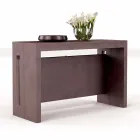 Extensible konsol i melamin med integrerade förlängningar Ussana Viadurini