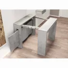 Extensible konsol i melamin med integrerade förlängningar Ussana Viadurini