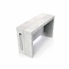 Extensible konsol i melamin med integrerade förlängningar Ussana Viadurini