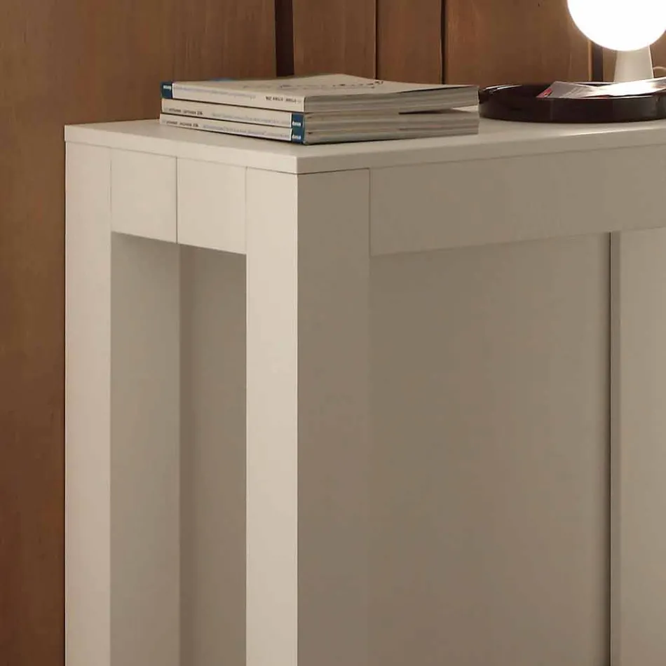 Utdrag konsol melamin öppna porer vit fällbara Bosa Viadurini