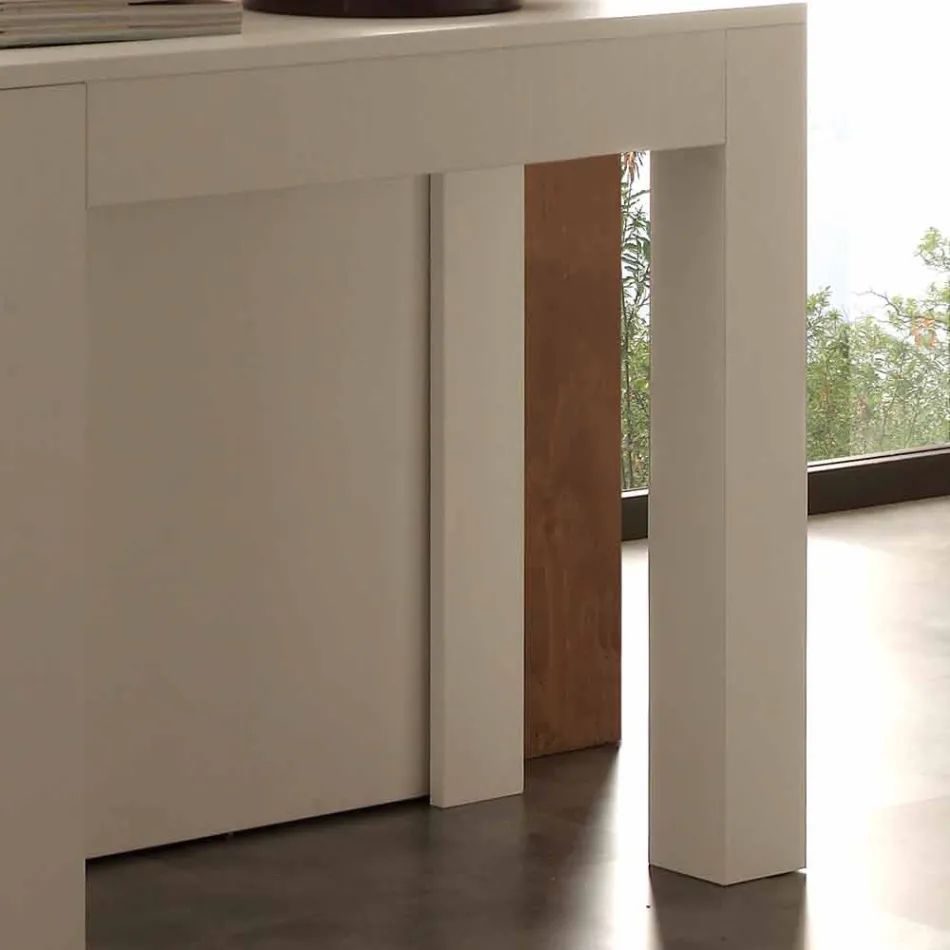 Utdrag konsol melamin öppna porer vit fällbara Bosa Viadurini