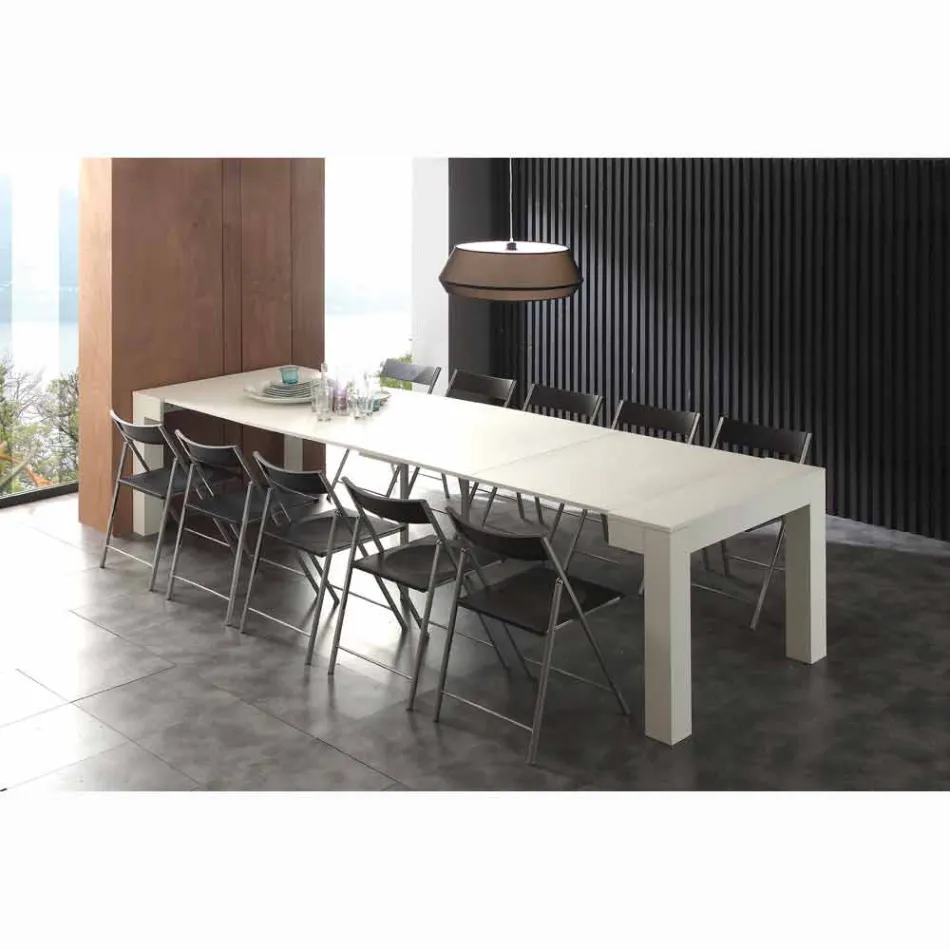 Utdrag konsol melamin öppna porer vit fällbara Bosa Viadurini