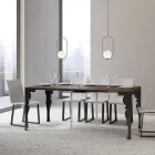 Modern utdragbar konsol i antracitträ och metall Tillverkad i Italien - Sassone Viadurini