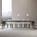 Modern utdragbar konsol i antracitträ och metall Tillverkad i Italien - Sassone Viadurini