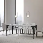 Modern utdragbar konsol i antracitträ och metall Tillverkad i Italien - Sassone Viadurini