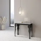 Modern utdragbar konsol i antracitträ och metall Tillverkad i Italien - Sassone Viadurini