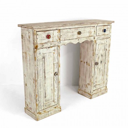 Handgjord konsol i massivt gran tillverkat i Italien - Carminia Viadurini