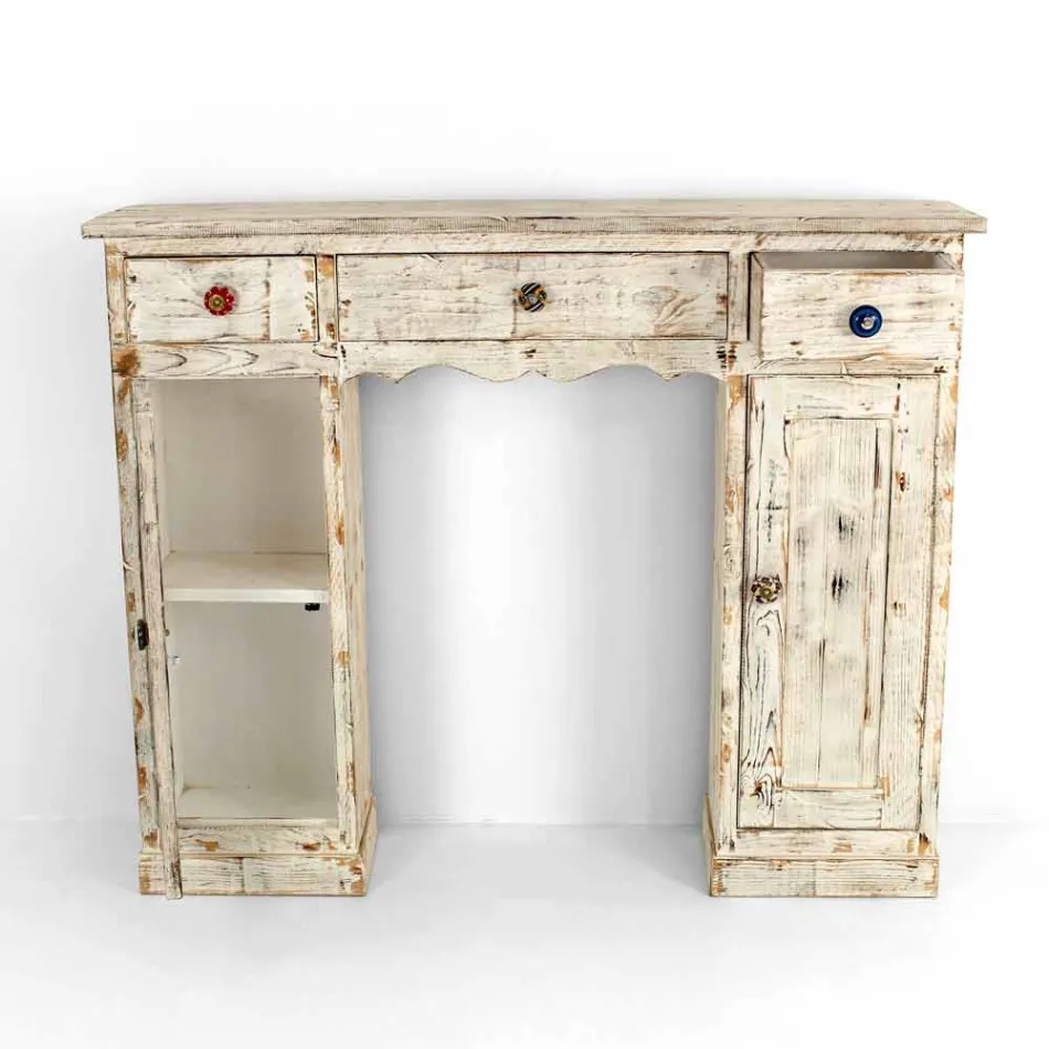 Handgjord konsol i massivt gran tillverkat i Italien - Carminia Viadurini