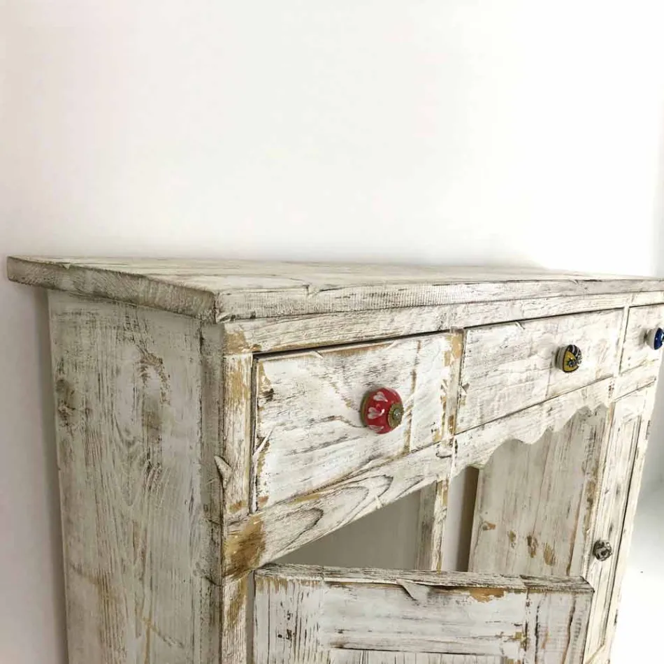 Handgjord konsol i massivt gran tillverkat i Italien - Carminia Viadurini