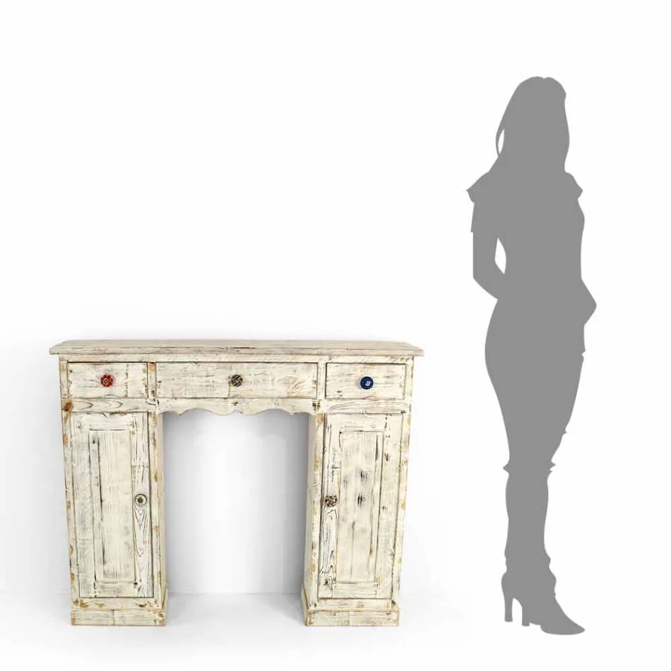Handgjord konsol i massivt gran tillverkat i Italien - Carminia Viadurini