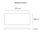 Badkonsol Integrerad tvättställ och hängande hyllan i Gres 4 ytor - Rampina Viadurini