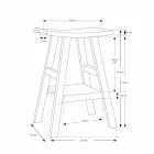Modern badrumskonsol i naturligt teak med sidokrokar - Zacary Viadurini