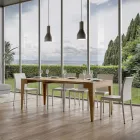 Klassisk konsol Utdragbar till 3 m i melaminträ Tillverkad i Italien - Argelia Viadurini