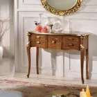 Klassisk träkonsol 3 eller 5 lyxlådor tillverkade i Italien - London Viadurini